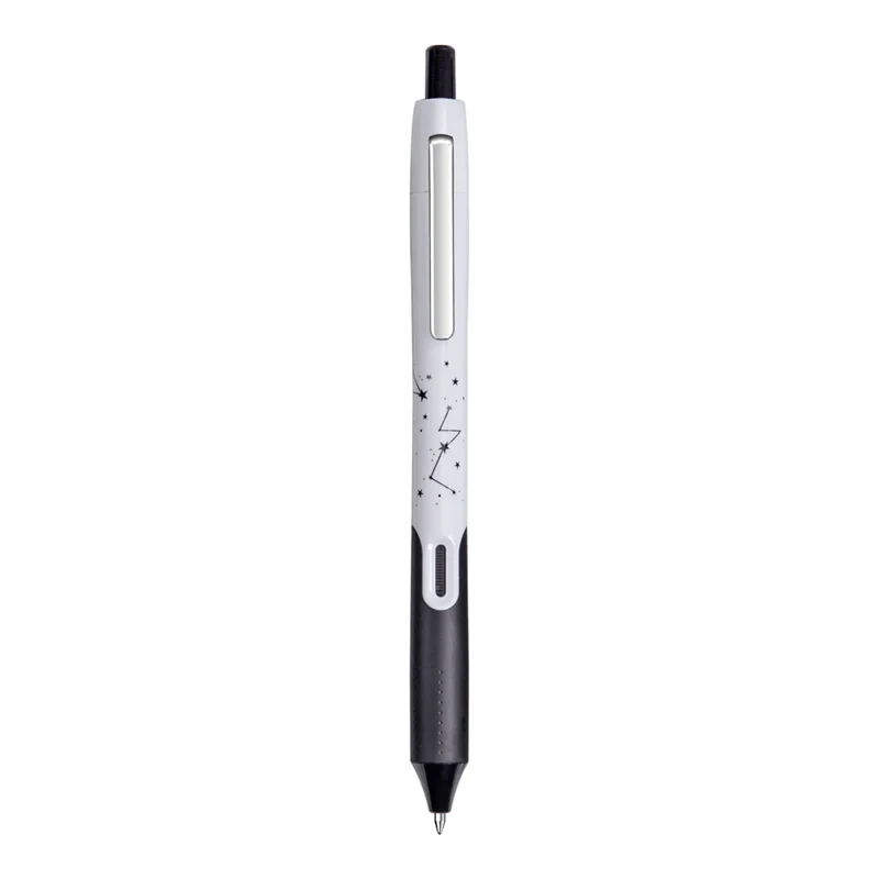 WRITECH W-994 0,5MM BASMALI ROLLER KALEM SİYAH/BEYAZ GÖVDE -12'Lİ KUTU