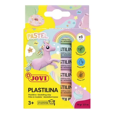 JOVI 90/6P 15GR KURUMAYAN OYUN HAMURU PASTEL RENKLER
