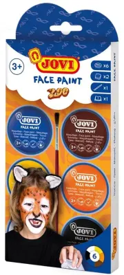 JOVI 174Z KREM YÜZ BOYASI HAYVANAT BAHÇESİ FIRÇA + SÜNGER