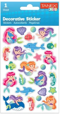 TANEX STICKER DENİZ KIZI SERİSİ 6 ADET TNX-25032