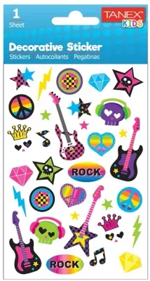 TANEX STICKER ROCK SERİSİ 5 ADET TNX-25063