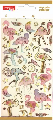 TANEX ETİKET DECORATİVE STICKER-5 PUFFY 5 ADET TNX-5004