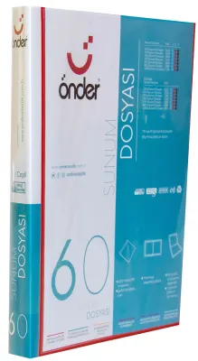 ÖNDER SUNUM DOSYASI PP A4 ÖNCEPLİ 60 LI KIRMIZI 1260-2