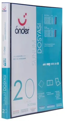 ÖNDER SUNUM DOSYASI PP A4 ÖNCEPLİ 20 Lİ SİYAH 1220-3