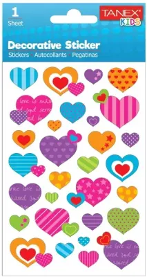 TANEX STICKER KALP SERİSİ 6 ADET TNX-25010