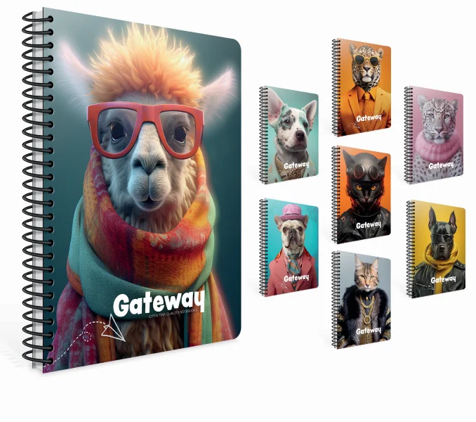 GIPTA DEFTER GATEWAY A4 SPİRALLİ PP KAPAK 80 YP. KARELİ 7192