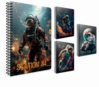 GIPTA DEFTER STATION A4 SPİRALLİ KARTON KAPAK 80 YP. KARELİ 7180