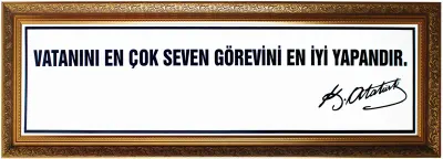 PANDA EĞİTİM ATATÜRK KÖŞESİ YALDIZLI ÇERÇEVELİ VECİSÖZ 35x120 PAN 644