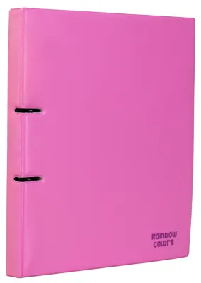 ÖNDER HALKALI DOSYA 2 HALKA PVC RAINBOW COLORS PEMBE 121-23