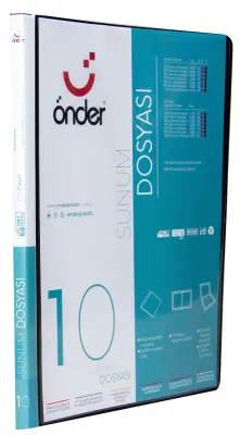ÖNDER SUNUM DOSYASI PP A4 ÖNCEPLİ 10 LU SİYAH 1210-3