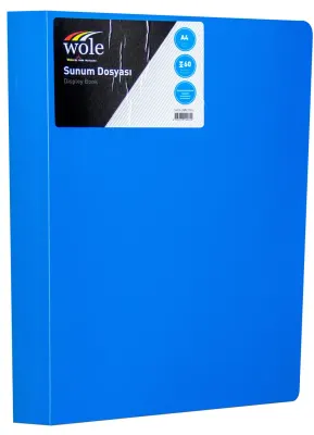 ÖNDER SUNUM DOSYASI A4 WOLE 60 LI MAVİ 1406-1
