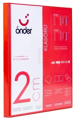 ÖNDER HALKALI DOSYA A4 4 HALKA 2 CM KIRMIZI 2012-2