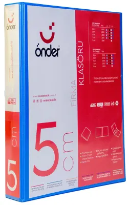 ÖNDER HALKALI DOSYA A4 4 HALKA 5 CM MAVİ 2015-1