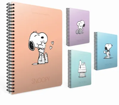 GIPTA DEFTER SNOOPY 17x24 SPİRALLİ PP KAPAK 80 YP. KARELİ 7320