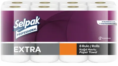 SELPAK HAVLU EXTRA 23 CM  8 Lİ 3.14 KG (KOLİ=8 Lİ x 3 PK) 7900094