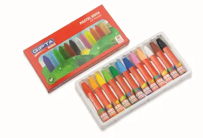 GIPTA PASTEL BOYA 12 RENK KÖŞELİ K360100