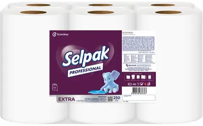 SELPAK HAVLU İÇTEN ÇEKMELİ EXTRA 25 CM 250 MT 6 LI KOLİ 6.93 KG 7900100