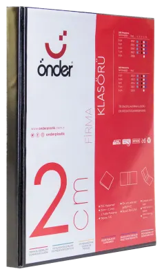 ÖNDER HALKALI DOSYA A4 2 HALKA 2 CM SİYAH 2002-3
