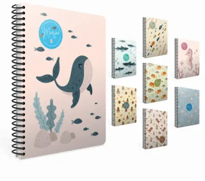 GIPTA DEFTER MARINE NOTES A4 SPİRALLİ KARTON KAPAK 80 YP. KARELİ 7077
