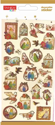 TANEX ETİKET DECORATİVE STICKER-21 PUFFY 5 ADET TNX-5020