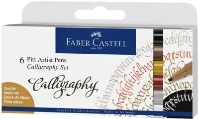 FABER PİTT ÇİZİM KALEMİ KALİGRAFİ SETİ 6’LI 167506