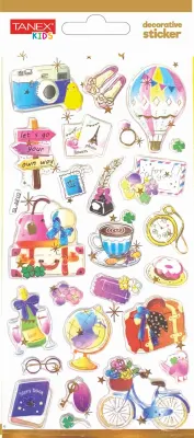 TANEX ETİKET DECORATİVE STICKER-20 PUFFY 5 ADET TNX-5019