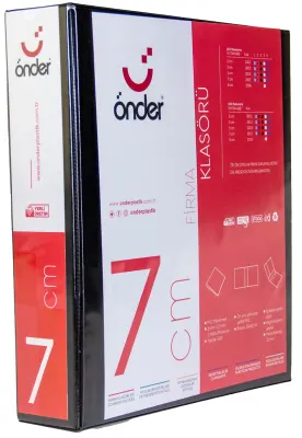 ÖNDER HALKALI DOSYA A4 4 HALKA 7 CM SİYAH 2017-3