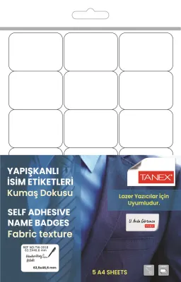 TANEX LASER ETİKET TW-2018 63.5 X 46.6 MM ( 18 )   5 Lİ