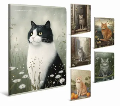 GIPTA DEFTER ECHO BOOK A4 TEL DİKİŞ KARTON KAPAK 60 YP. KARELİ 7285