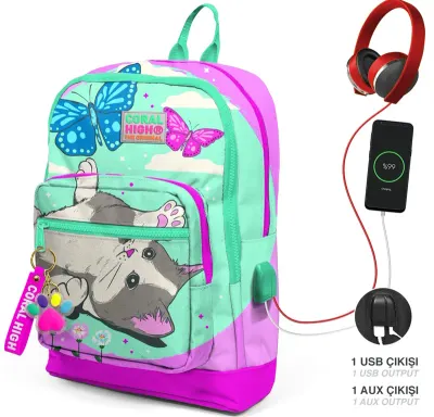 YAYGAN CORAL HIGH SIRT ÇANTA(USB+AUX SOKETLİ) 23807