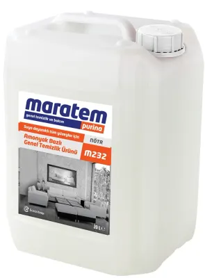 MARATEM M232 AMONYAK BAZLI GENEL TEMİZLİK ÜRÜNÜ 20L 9225689