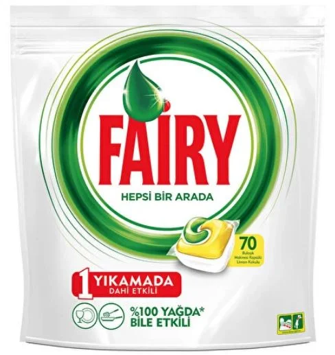 FAIRY BULAŞIK MAKİNESİ DETERJANI TABLET HEPSİ BİR ARADA LİMON 70 Lİ