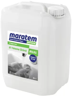 MARATEM M101 EL YIKAMA ÜRÜNÜ SEDEFLİ BEYAZ 20L 9225002