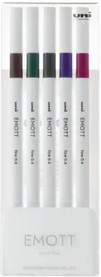UNİ FINELINER KALEM EMOTT SET PEM-SY/5C.03 0.4 VINTAGE RENKLER 5 Lİ