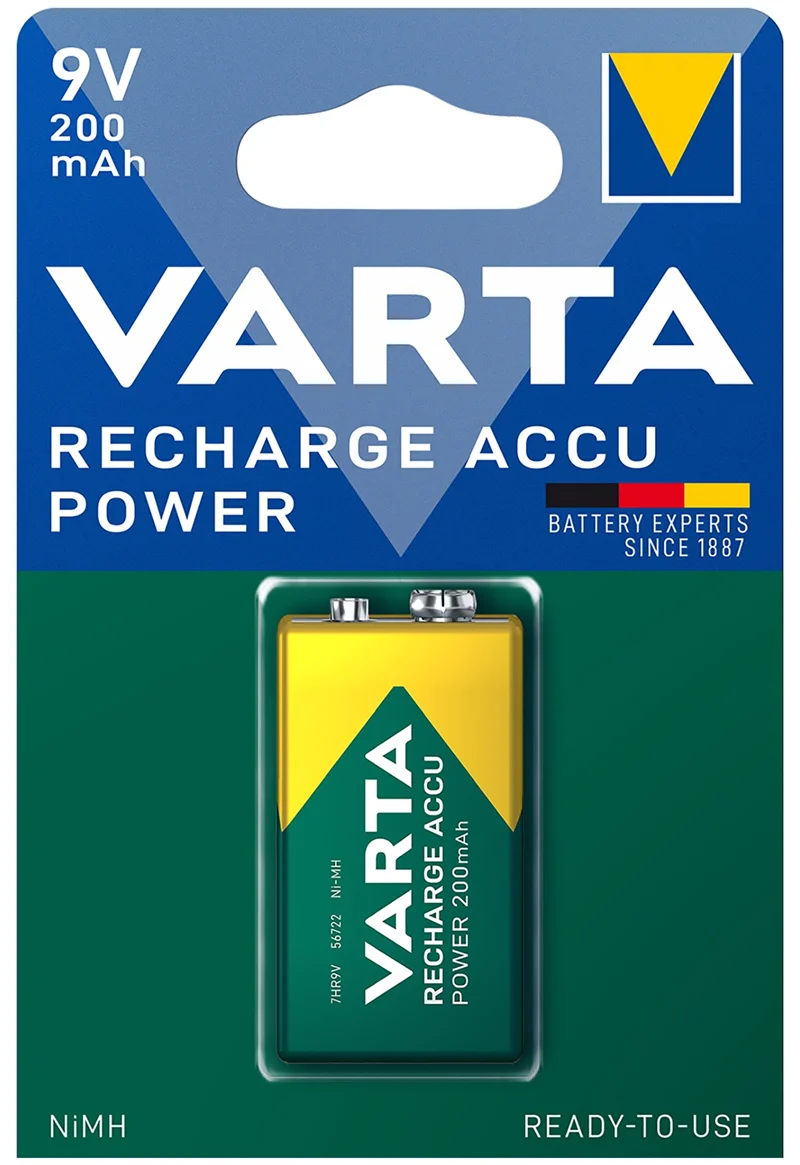 VARTA ŞARJLI  200MH 9 VOLT TEKLİ