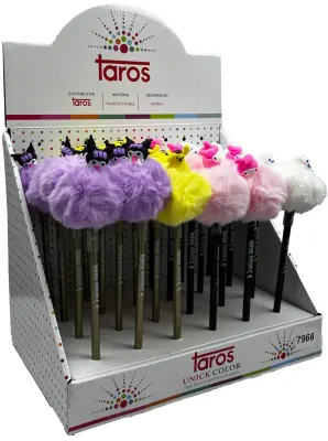 UNICK COLOR KURŞUN KALEM PONPON BEYAZ TAVŞAN TEPELİ 24 LÜ 7966