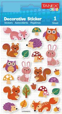 TANEX STICKER ORMAN CANLILARI-2 SERİSİ 5 ADET TNX-25171