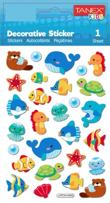 TANEX STICKER OKYANUS CANLILARI-1 SERİSİ 5 ADET TNX-25184