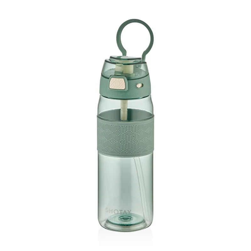 SHOTAY MATARA TRITAN 800 ML ŞEFFAF KAPAKLI ŞERİTLİ (4 ASS.) SHT-ST-7203