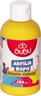 BU-BU AKRİLİK BOYA 250 GR. SARI BUBU-AKR006