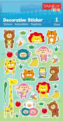 TANEX STICKER ORMAN CANLILARI-6 SERİSİ 5 ADET TNX-25189