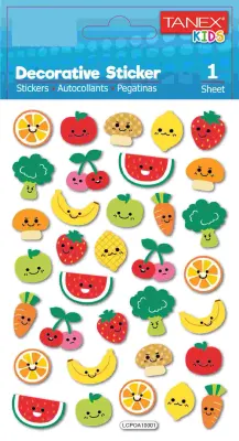 TANEX STICKER MEYVE SERİSİ 5 ADET TNX-25183