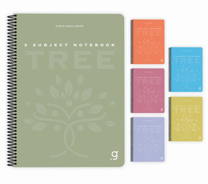 GIPTA DEFTER TREE A4 SPİRALLİ SEPERATÖRLÜ PP KAPAK 120 YP. ÇİZGİLİ 6949