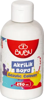 BU-BU AKRİLİK BOYA 250 GR. BEYAZ BUBU-AKR011