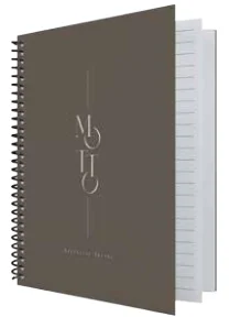 DİLMAN DEFTER MOTTO SPİRALLİ SERT KAPAK 17x24 120 YP KARELİ 6187