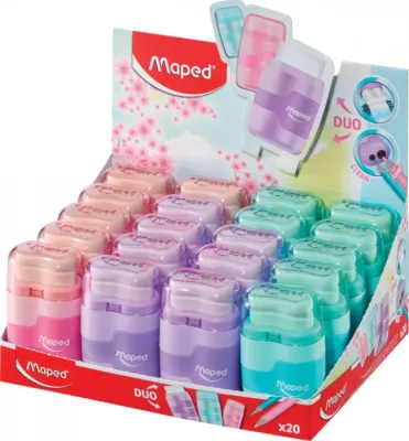 MAPED KALEMTIRAŞ MİNİ CUTE TEK DELİKLİ SİLGİLİ DISPLAY 49231