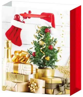 UNICK COLOR HEDİYE POŞETİ BÜYÜK BOY YILBAŞI 7239
