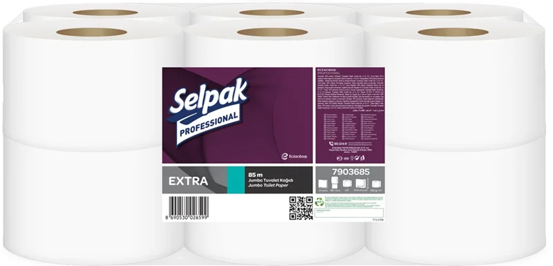SELPAK TUVALET KAĞIDI JUMBO EXTRA 10 Cm. 85 MT 12 Lİ KOLİ 3,36 KG 7903685