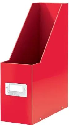 LEITZ MAGAZİNLİK WOW CLICK &amp; STORE L-6047 KARTON METALİK KIRMIZI