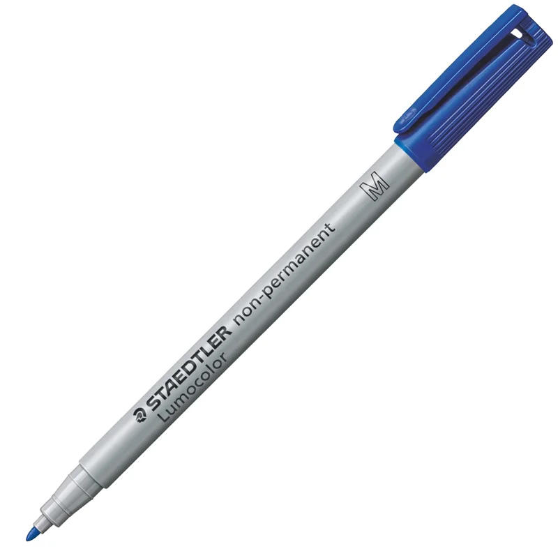 STAEDTLER ASETAT KALEMİ LUMOCOLOR NON-PERMANENT M UÇ MAVİ 315-3
